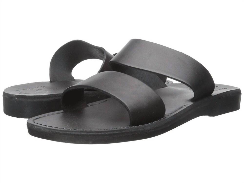 NEW JERUSALEM SANDALS aviv rubber slide in black